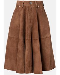 Ami Paris - Midirock Aus Veloursleder - Lyst