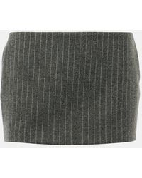 Alex Perry - Pinstripe Low-Rise Miniskirt - Lyst