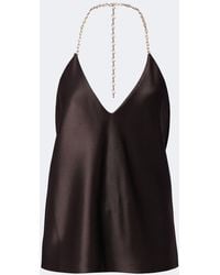 Sportmax - Satin Halterneck Top - Lyst