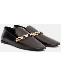 Jil Sander - Chain-Detail Leather Loafers - Lyst