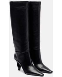 Versace - 85 Leather Knee-High Boots - Lyst