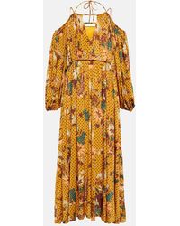 Ulla Johnson - Noemi Floral Printed Jersey Midi Dress - Lyst