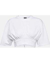 Jacquemus - Le T-shirt Baci Cropped Top - Lyst