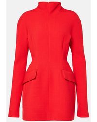 Sportmax - Terfrite Wool-Blend Gabardine Minidress - Lyst