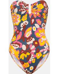 Eres - Goyave Strapless Floral Swimsuit - Lyst