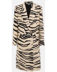Stella McCartney - Printed Double-Breasted Coat - Lyst