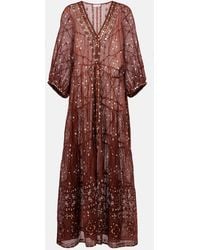 Juliet Dunn - Printed Cotton Maxi Dress - Lyst