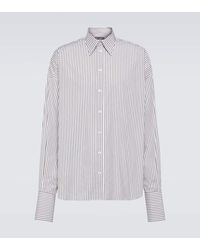 Dolce & Gabbana - Camisa De Popelin De Algodon A Rayas - Lyst