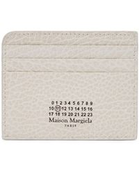 Maison Margiela Four Stitches Leather Card Holder - Grey