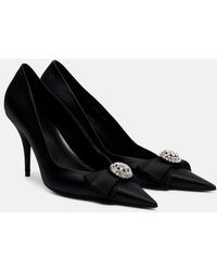 Balenciaga - Avenue Palazzo 90 Embellished Satin Pumps - Lyst