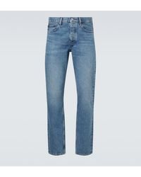 FRAME - Mid-Rise Straight Jeans - Lyst