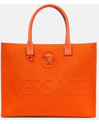 Versace Tote La Medusa aus Canvas - Orange