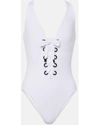 Karla Colletto - Lucy Lace-Up Swimsuit - Lyst