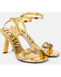 Loewe - Paula's Ibiza Petal Leather Sandals - Lyst