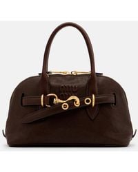 Miu Miu - Aventure Leather Tote Bag - Lyst