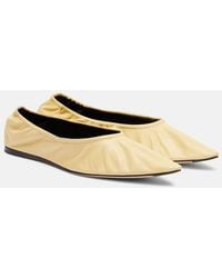 The Row - Liisa Leather Ballet Flats - Lyst
