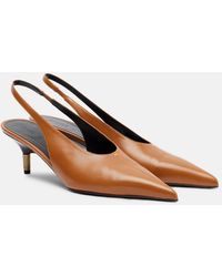 KHAITE - Bella 55 Leather Slingback Pumps - Lyst