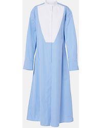 Jil Sander - Pinstripe Cotton Shirt Dress - Lyst