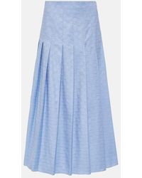 Gucci - Gg Supreme Oxford Cotton Skirt - Lyst