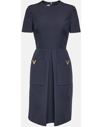 Valentino - Vestido corto de Crepe Couture con VGold - Lyst