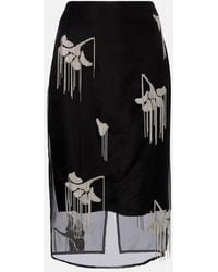Rohe - Embellished Silk Midi Skirt - Lyst
