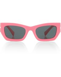 Miu Miu Eckige Sonnenbrille - Pink