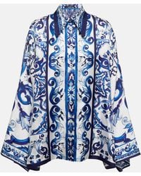 Dolce & Gabbana Hemd mit Majolica-Print - Blau