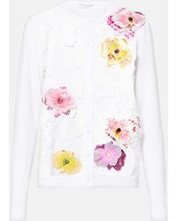 Oscar de la Renta - Cardigan Aus Einem Baumwollgemisch - Lyst