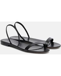 The Row - Ella Leather Sandals - Lyst