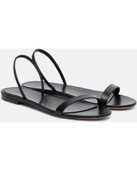 The Row - Ella Leather Sandals - Lyst