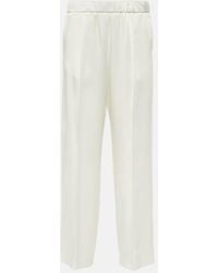 Jil Sander - Satin Straight Pants - Lyst