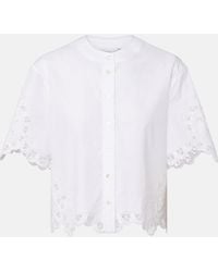 Veronica Beard - Aleck Embroidered Cotton Shirt - Lyst