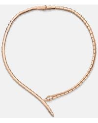 BVLGARI - Collar Serpenti Viper De Oro Rosa De 18 Ct Con Diamantes - Lyst