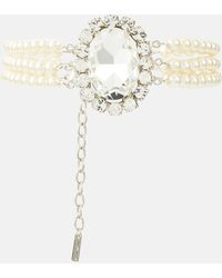Jennifer Behr - Gretna Crystal And Faux Pearl Necklace - Lyst