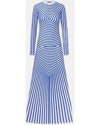 Jean Paul Gaultier - Printed Jersey Maxi Dress - Lyst