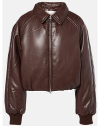 Agolde - X Shoreditch Ski Club Tate Faux Leather Bomber Jacket - Lyst