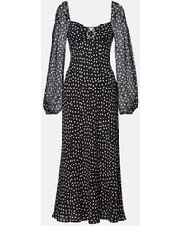 RIXO London - Ivy Polka-Dot Silk Maxi Dress - Lyst