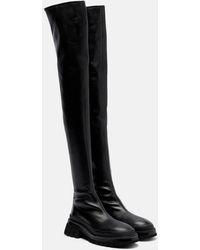 KHAITE - Fallon Leather Over-The-Knee Boots - Lyst