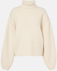 TOTEME - Wool Blend Ribbed Knit Jersey - Lyst