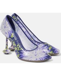 Loewe - Salones Toy 90 De Malla Con Lentejuelas - Lyst