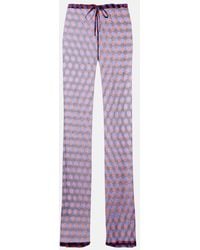 Dries Van Noten - Polka-Dot Silk Straight Pants - Lyst