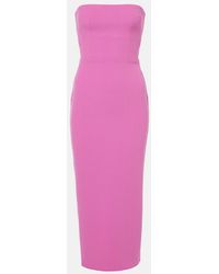 Alex Perry - Strapless Midi Dress - Lyst