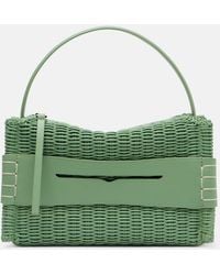 JW Anderson - Loafer Woven Leather Top-Handle Bag - Lyst