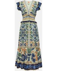 FARM Rio - Ocean Tapestry Cotton Maxi Dress - Lyst