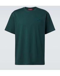 Gucci - T-Shirt Double G Aus Baumwoll-Jersey - Lyst