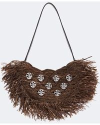 Rabanne - Sac A Main Fringed Raffia Top-Handle Bag - Lyst