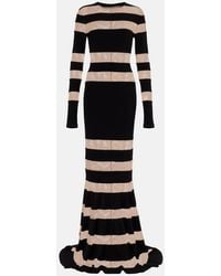 Norma Kamali - Paneled Semi-Sheer Gown - Lyst