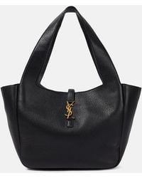 Saint Laurent - Le 5 A 7 Bea Leather Tote Bag - Lyst