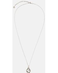 Gucci - Interlocking G Sterling Silver Necklace - Lyst