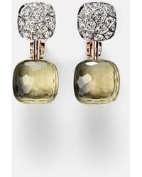 Pomellato - Nudo 18Kt Rose And Earrings With Prasiolites And Diamonds - Lyst